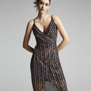 DISCO DREAM MIDI DRESS RAINBOW MULTI | RE:LUV