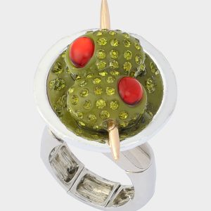 MARTINI COCKTAIL RING GREEN