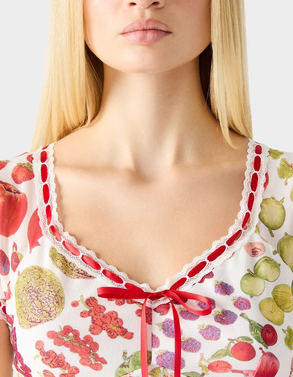 BETSEY'S FRUIT DRESS WHITE MULTI BETSEY'S FRUIT DRESS WHITE MULTI
