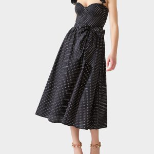 LOVELY IN DOTS DRESS BLACK/IVORY