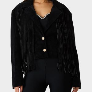 FRINGE FEVER JACKET BLACK