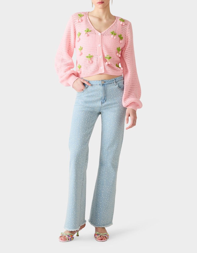 CHERRY CARDIGAN PINK