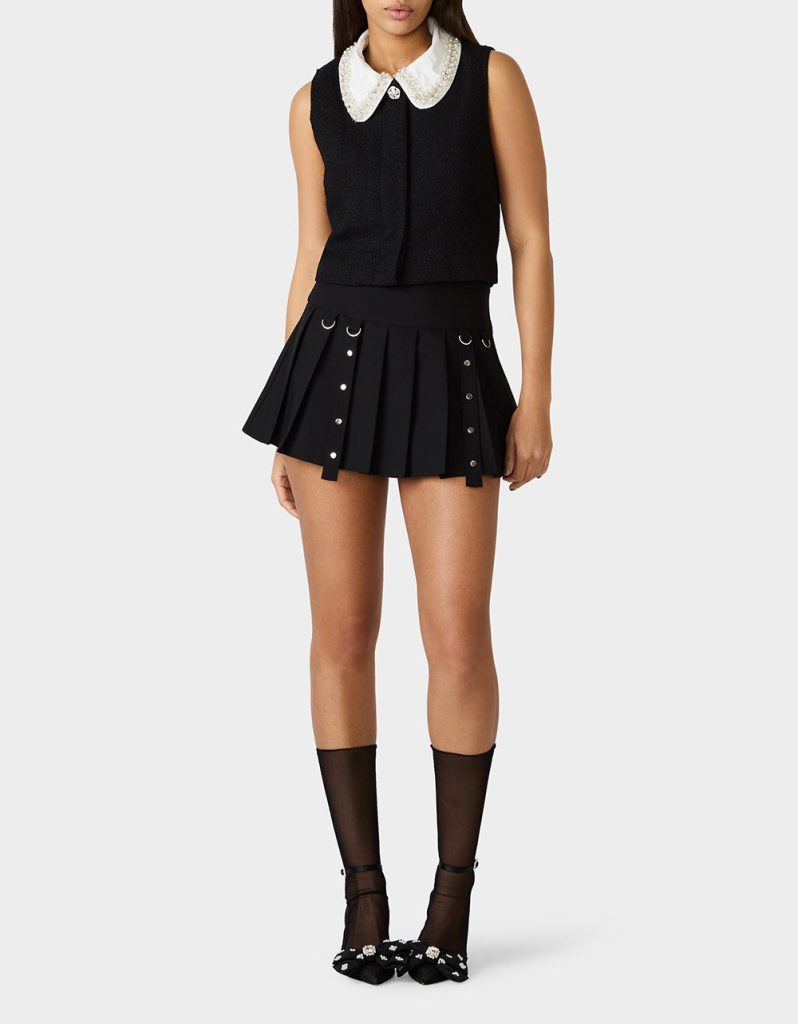 LUSTER NOIR TOP BLACK