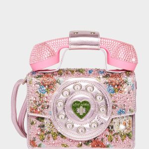 KITSCH GIMME A RING PHONE BAG PINK | RE:LUV