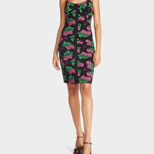 80TH BASH SNAP FRONT SLIP DRESS ROSES | RE:LUV