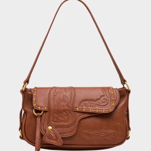 WE RIDE AT DAWN SHOULDER BAG CHOCOLATE